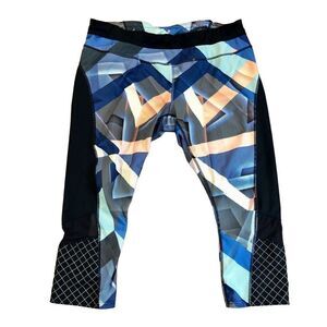 Athleta Geometric Multicolor Capri Cropped Leggings Size XL